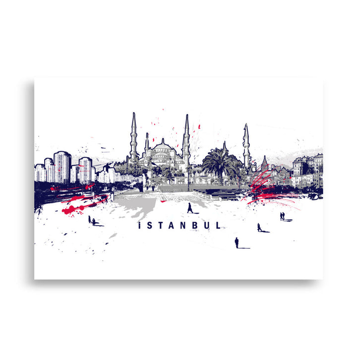 Poster - Skyline Istanbul Marko Kurth Ohne Rahmen / 21×30 cm artlia