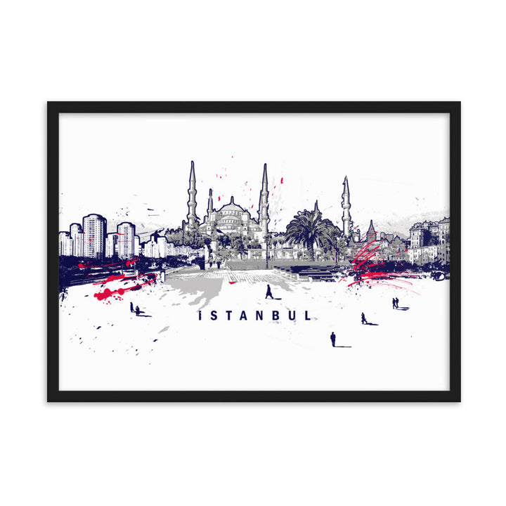 Poster - Skyline Istanbul Marko Kurth Schwarz / 50×70 cm artlia