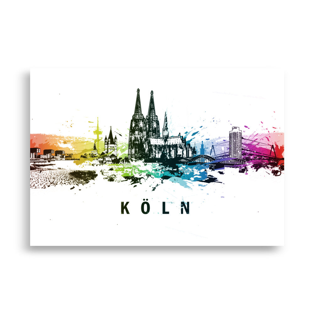 Poster - Skyline Köln Marko Kurth 70×100 cm artlia
