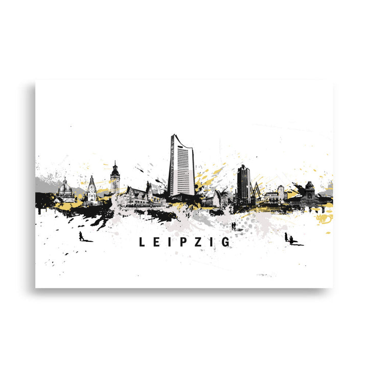 Poster - Skyline Leipzig Marko Kurth 70×100 cm artlia