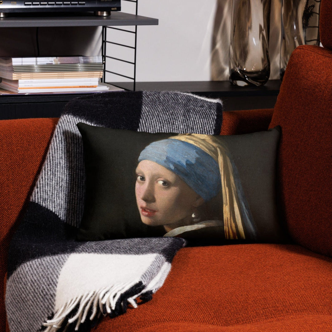 Premium-Kissen - Girl with a Pearl Earring Johannes Vermeer artlia