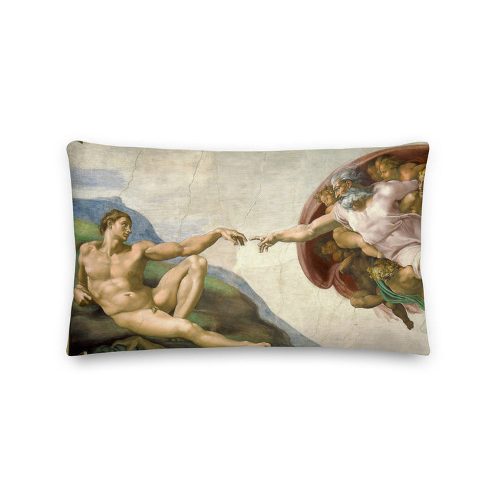 Premium-Kissen - Michelangelo, Creation of Adam Kuratoren von artlia 50x30 cm artlia