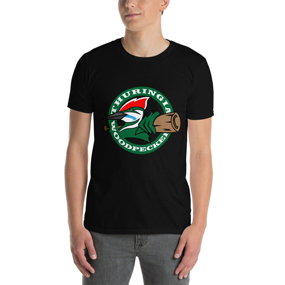 Woodpeckers Kurzärmeliges Unisex-T-Shirt ARTLIA Schwarz / S artlia