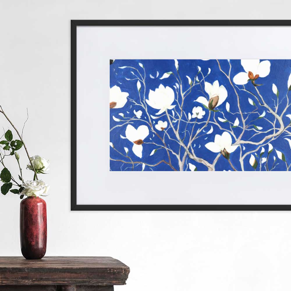 A Thousand, Splendid Magnolia - Poster im Rahmen mit Passepartout artlia artlia
