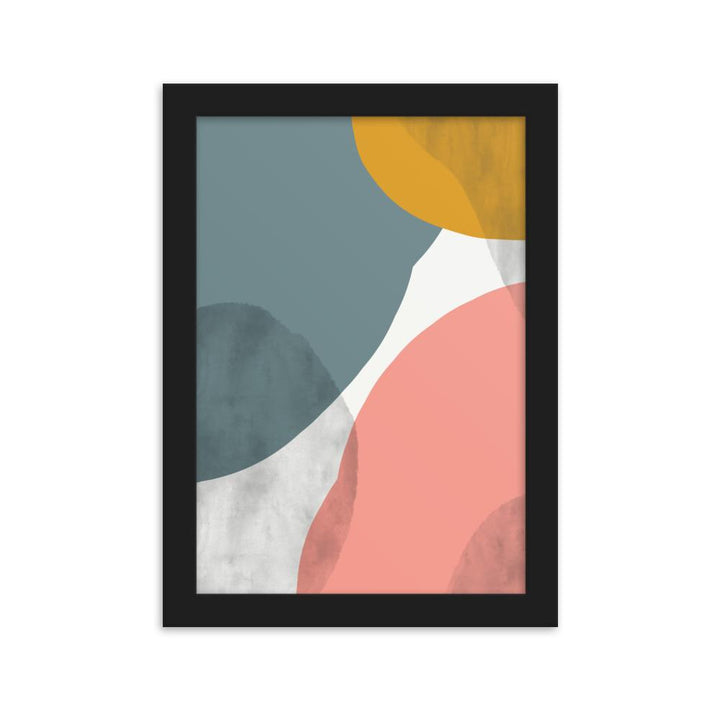 Abstract Circles - Poster im Rahmen artlia Schwarz / 21×30 cm artlia