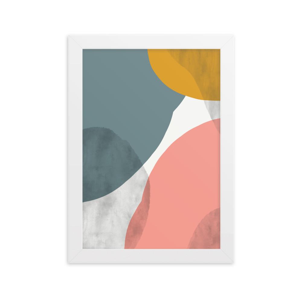 Abstract Circles - Poster im Rahmen artlia Weiß / 21×30 cm artlia