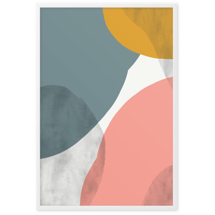 Abstract Circles - Poster im Rahmen artlia Weiß / 61×91 cm artlia