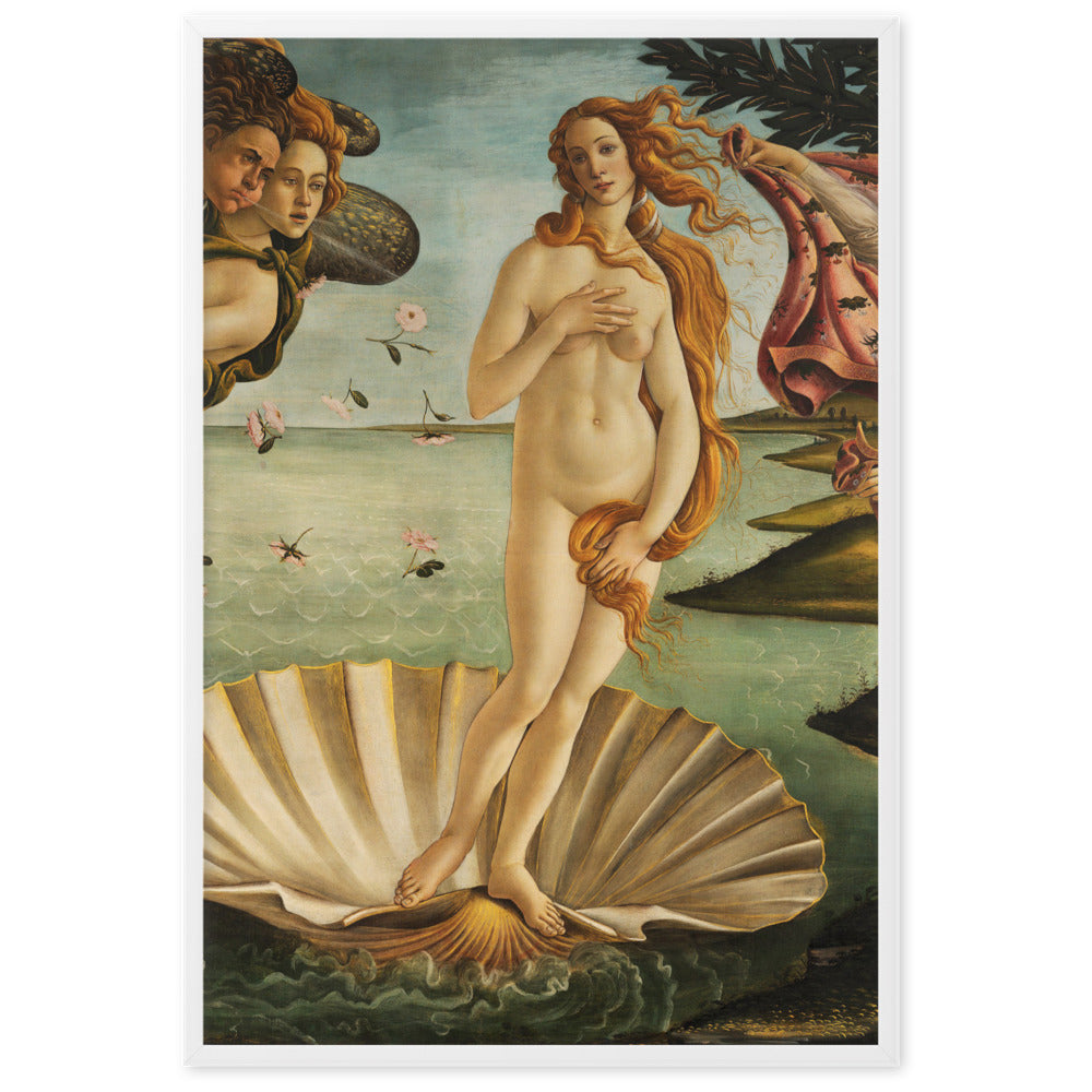 Birth of Venus, Botticelli - Poster im Rahmen Sandro Botticelli Weiß / 61×91 cm artlia