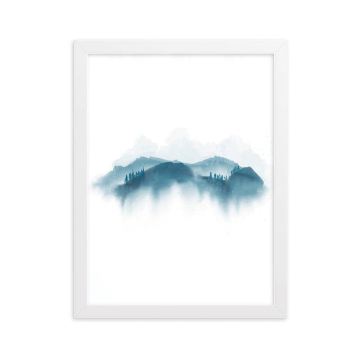 blue Mountains blaue Berge - Poster im Rahmen artlia Weiß / 30×40 cm artlia