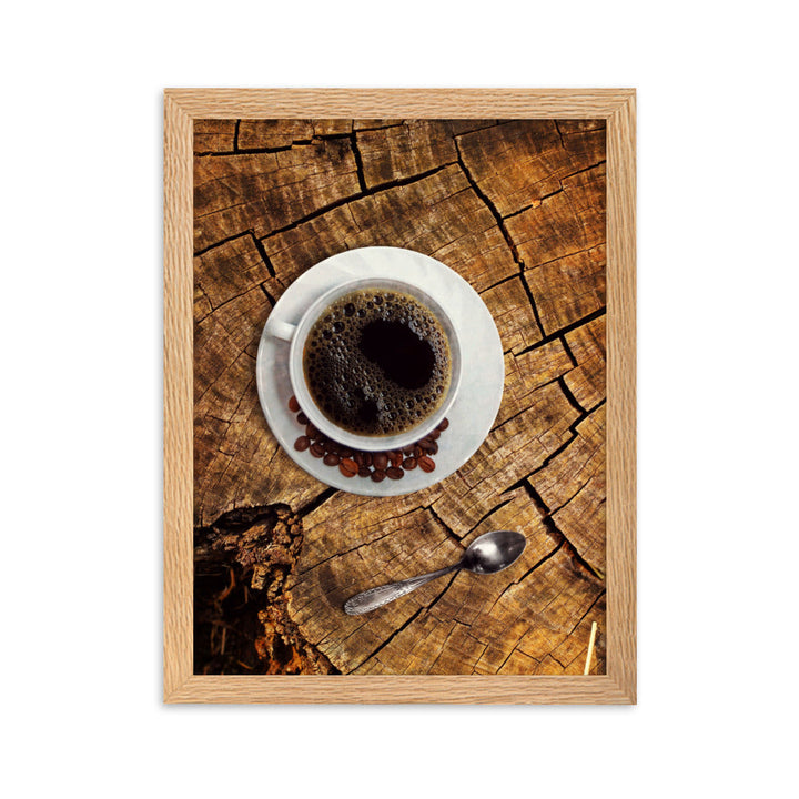Café in nature - Poster im Rahmen Kuratoren von artlia Oak / 30×40 cm artlia