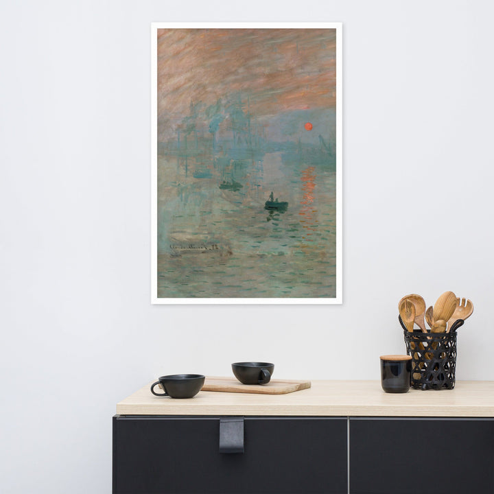 Claude Monet, Impression, Sonnenaufgang - Poster im Rahmen Claude Monet artlia