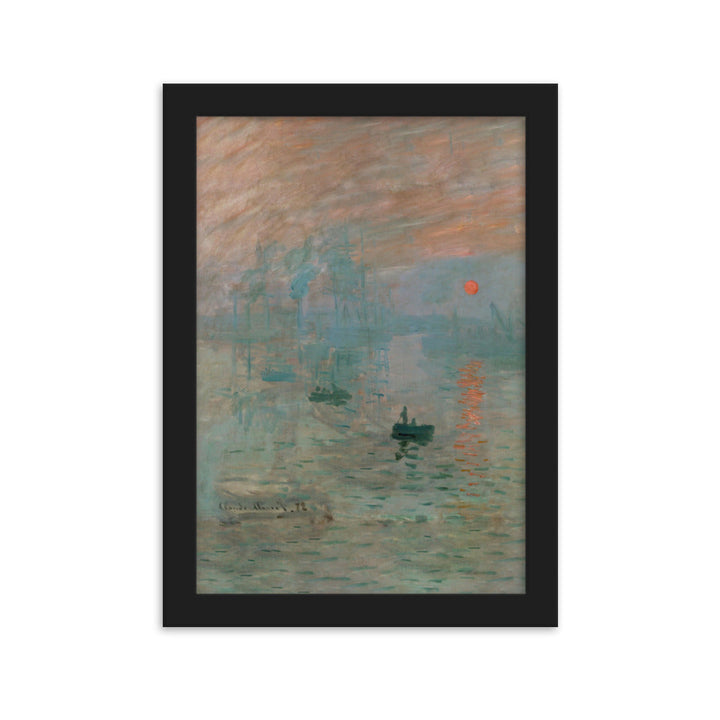 Claude Monet, Impression, Sonnenaufgang - Poster im Rahmen Claude Monet Schwarz / 21×30 cm artlia