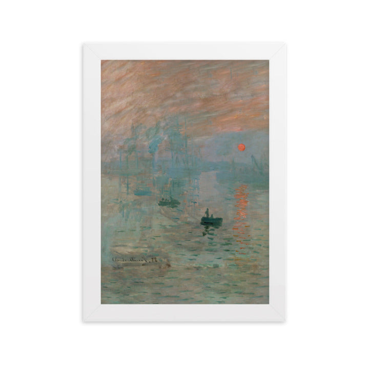 Claude Monet, Impression, Sonnenaufgang - Poster im Rahmen Claude Monet Weiß / 21×30 cm artlia