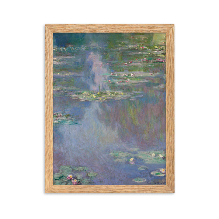 Claude Monet, Seerosen - Poster im Rahmen Claude Monet Oak / 30×40 cm artlia