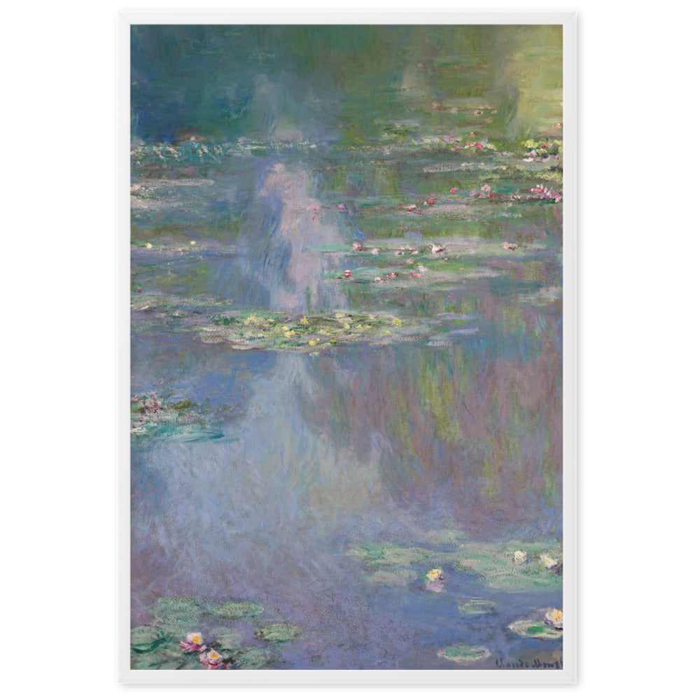 Claude Monet, Seerosen - Poster im Rahmen Claude Monet Weiß / 61×91 cm artlia
