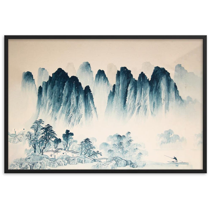 Die Berge Asiens - Poster im Rahmen artlia Schwarz / 61×91 cm artlia