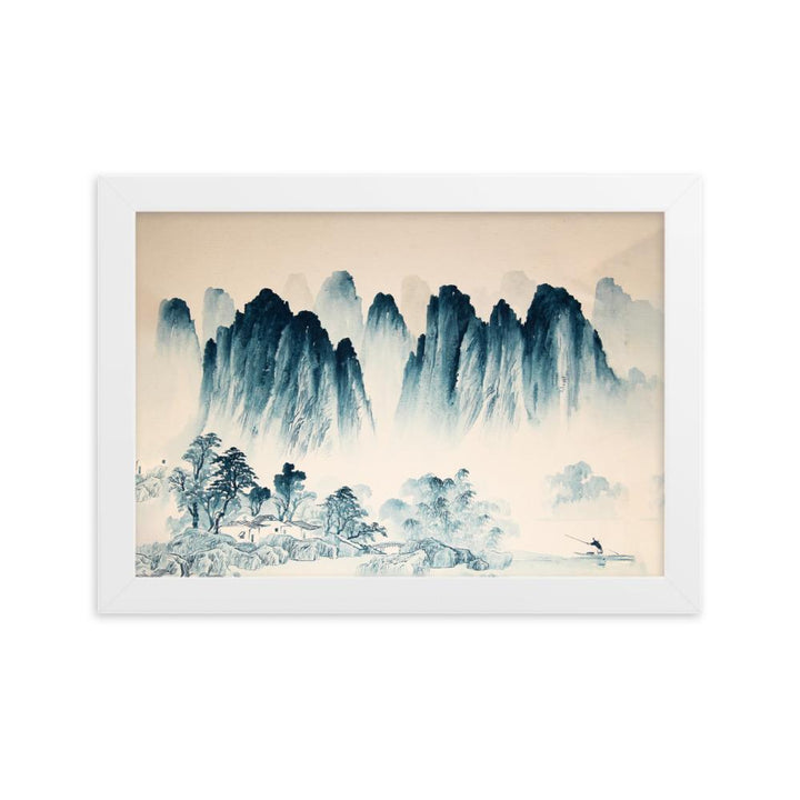 Die Berge Asiens - Poster im Rahmen Kuratoren von artlia Weiß / 21×30 cm artlia