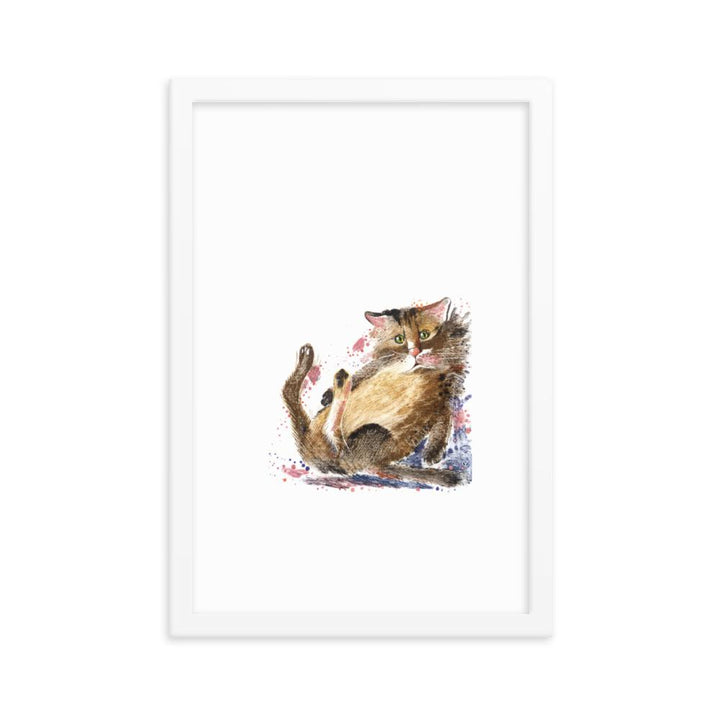Dom Katze - Poster im Rahmen Sergej Uchatsch Weiß / 12×18 artlia
