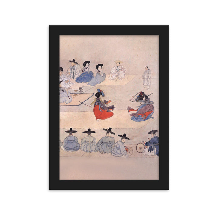 Double Sword Dance, Hyewon - Poster im Rahmen Hyewon Schwarz / 21×30 cm artlia