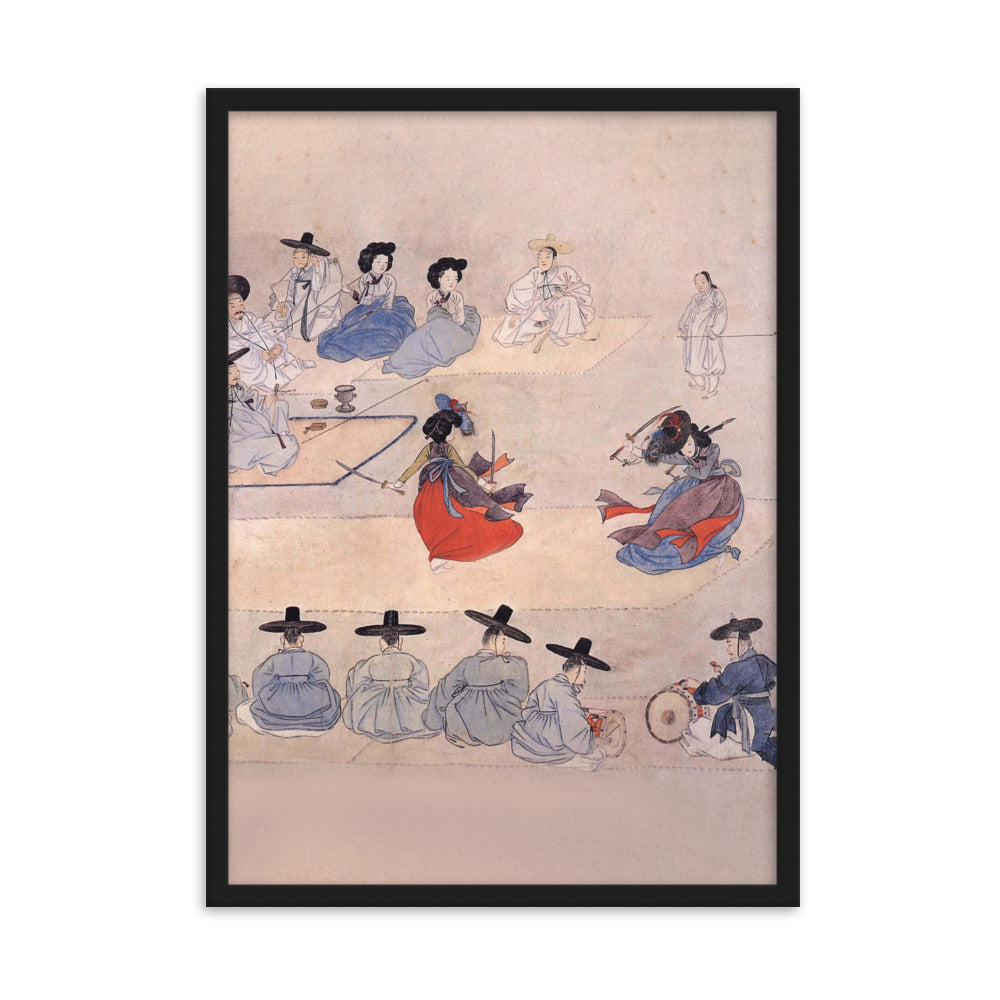 Double Sword Dance, Hyewon - Poster im Rahmen Hyewon Schwarz / 50×70 cm artlia