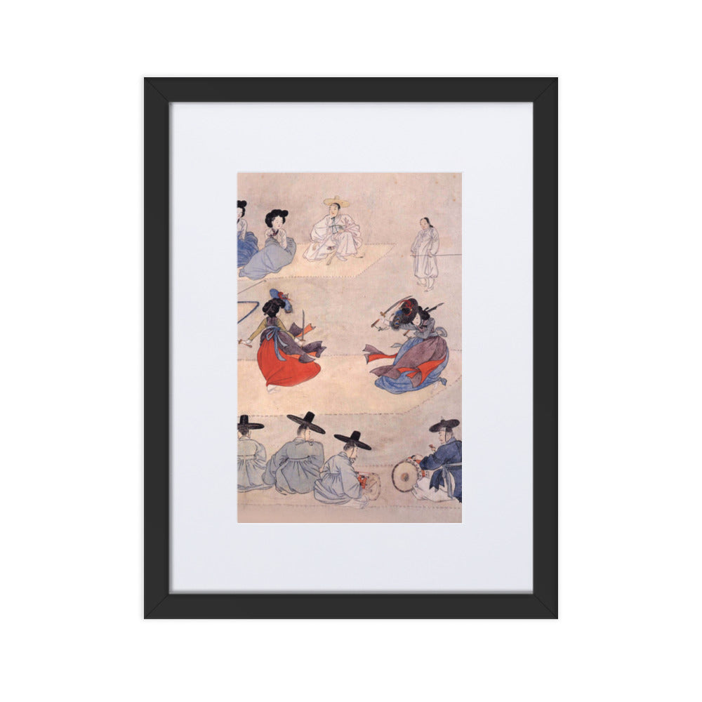 Double Sword Dance, Hyewon - Poster im Rahmen mit Passepartout Hyewon Schwarz / 30×40 cm artlia