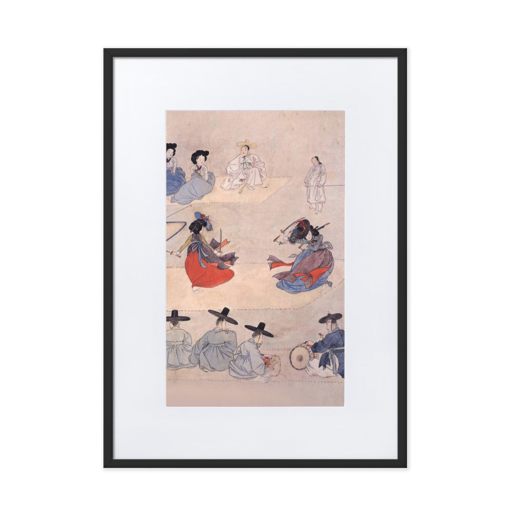 Double Sword Dance, Hyewon - Poster im Rahmen mit Passepartout Hyewon Schwarz / 50×70 cm artlia