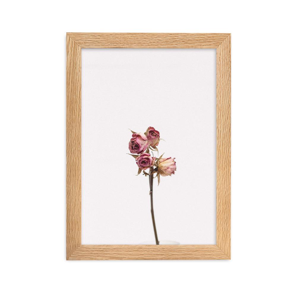 Dry Roses Trockenrosen - Poster im Rahmen artlia Oak / 21×30 cm artlia