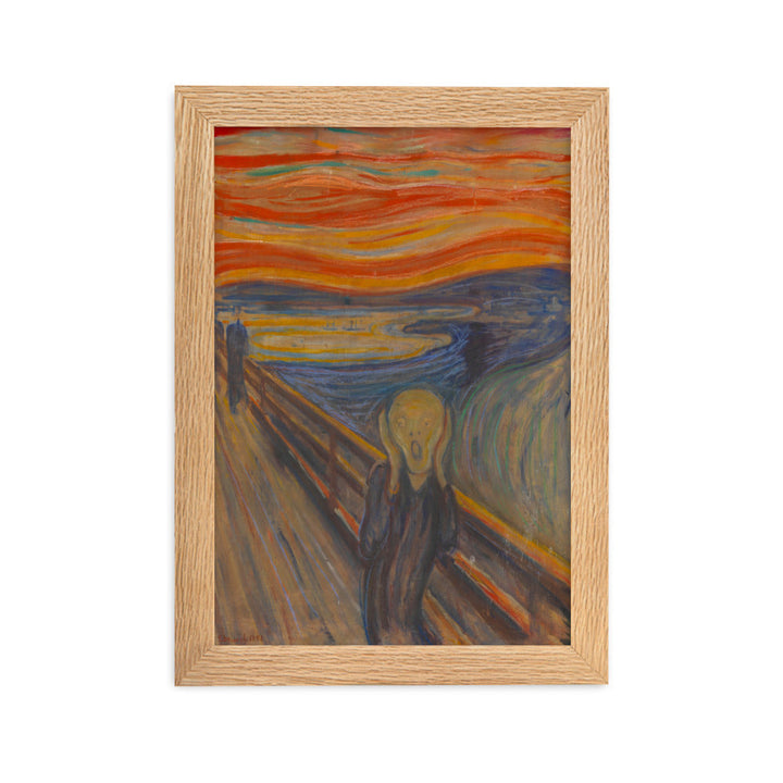 Edvard Munch, The Scream - Poster im Rahmen Edvard Munch Oak / 21×30 cm artlia