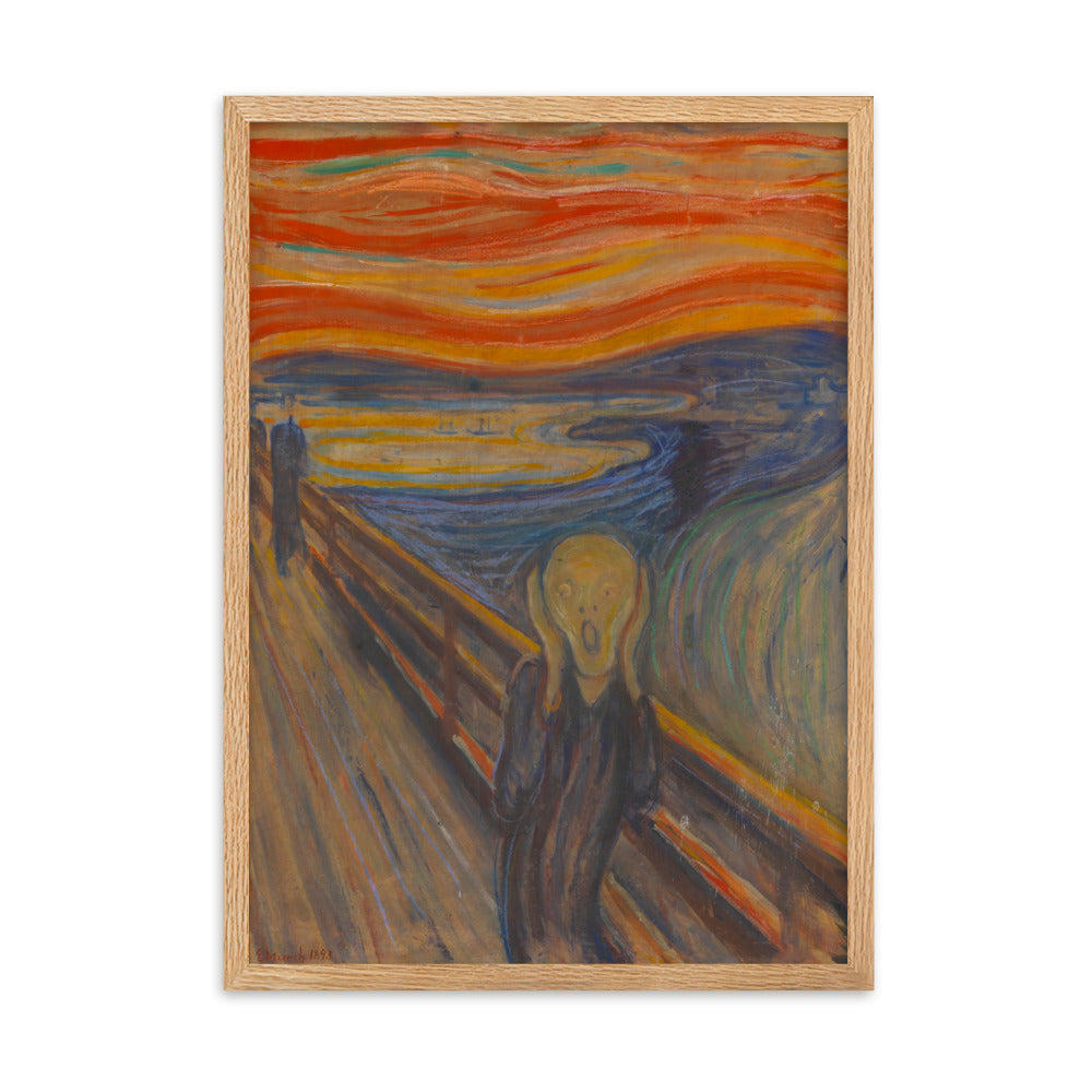 Edvard Munch, The Scream - Poster im Rahmen Edvard Munch Oak / 50×70 cm artlia