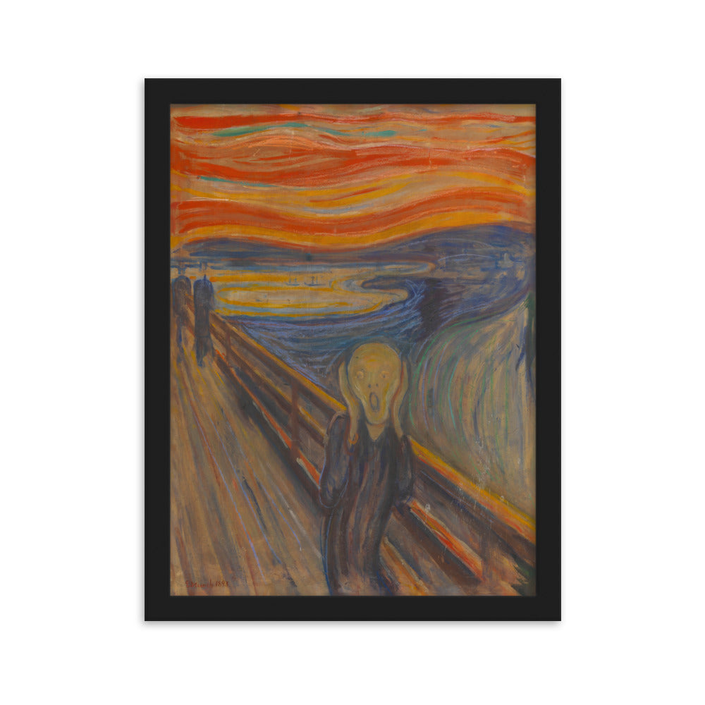 Edvard Munch, The Scream - Poster im Rahmen Edvard Munch Schwarz / 30×40 cm artlia