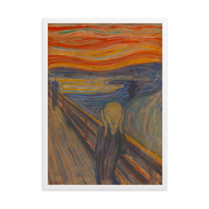 Edvard Munch, The Scream - Poster im Rahmen Edvard Munch Weiß / 50×70 cm artlia