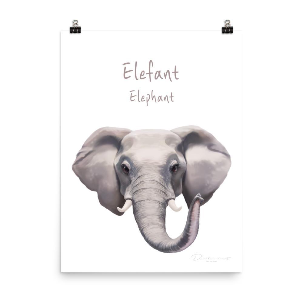 Elefant - Poster für Kinder dear.bon.vivant 20x25 cm artlia