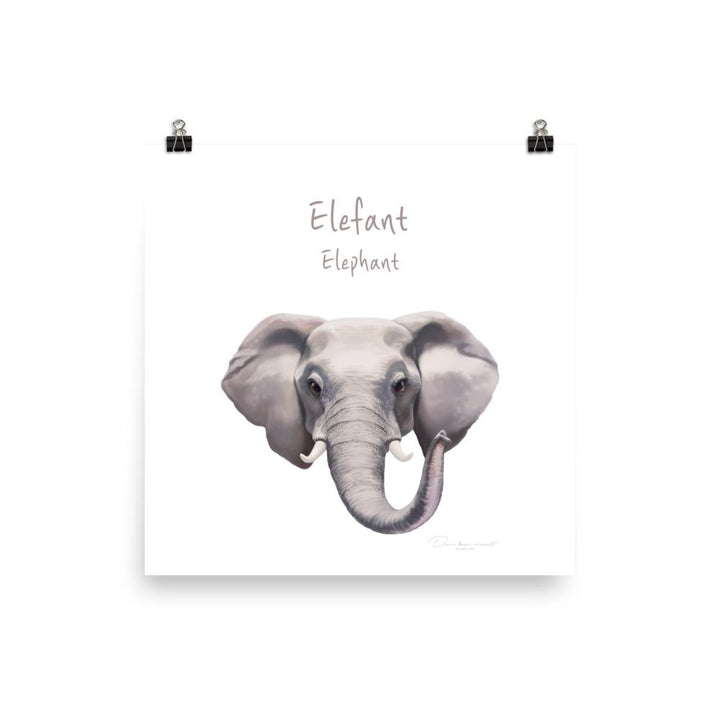 Elefant - Poster für Kinder dear.bon.vivant 25x25 cm artlia