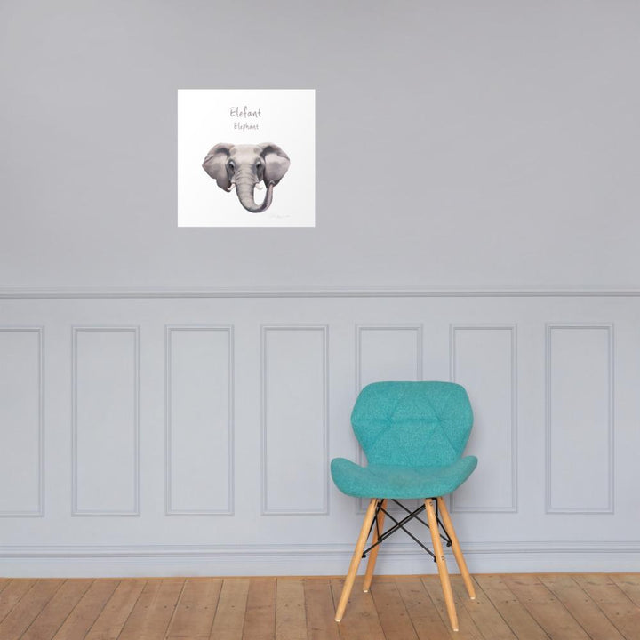 Elefant - Poster für Kinder dear.bon.vivant 46x46 cm artlia
