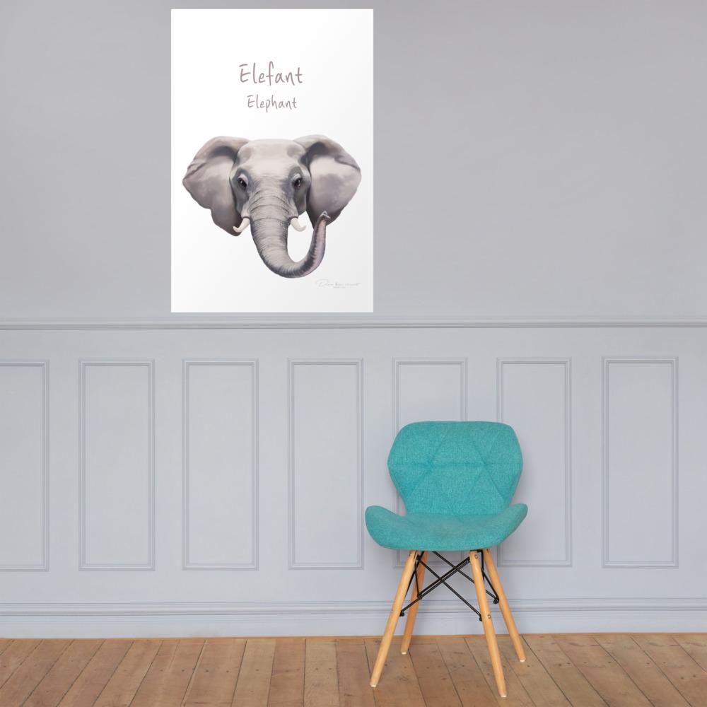 Elefant - Poster für Kinder dear.bon.vivant 61x91 cm artlia