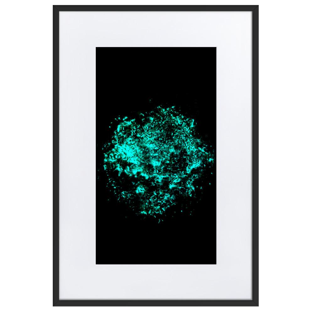 Emerald Planet - Poster im Rahmen mit Passepartout artlia Schwarz / 61×91 cm artlia