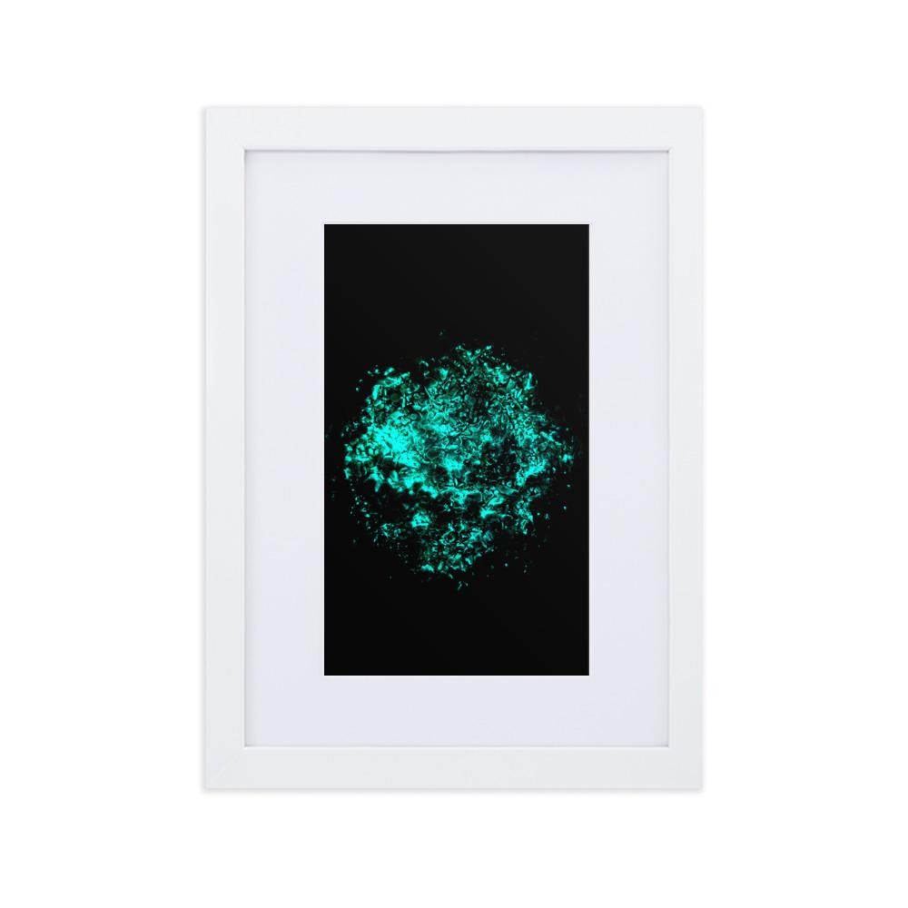 Emerald Planet - Poster im Rahmen mit Passepartout artlia Weiß / 21×30 cm artlia