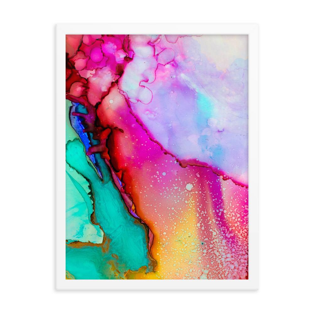 Farbenspiel - Poster im Rahmen Kuratoren von artlia weiß / 46x61 cm artlia