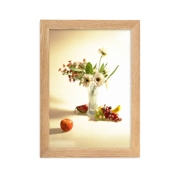 Flower Vase - Poster im Rahmen Kuratoren von artlia Oak / 21×30 cm artlia