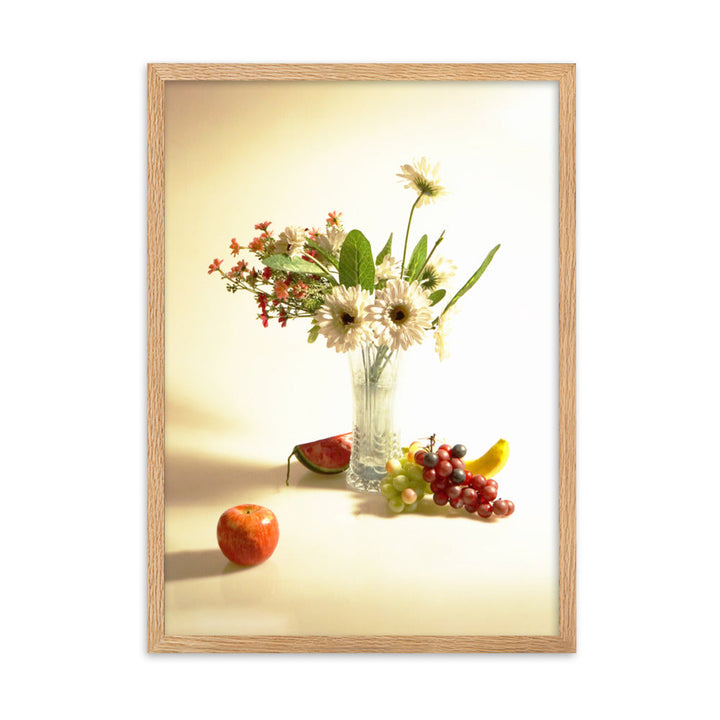 Flower Vase - Poster im Rahmen Kuratoren von artlia Oak / 50×70 cm artlia
