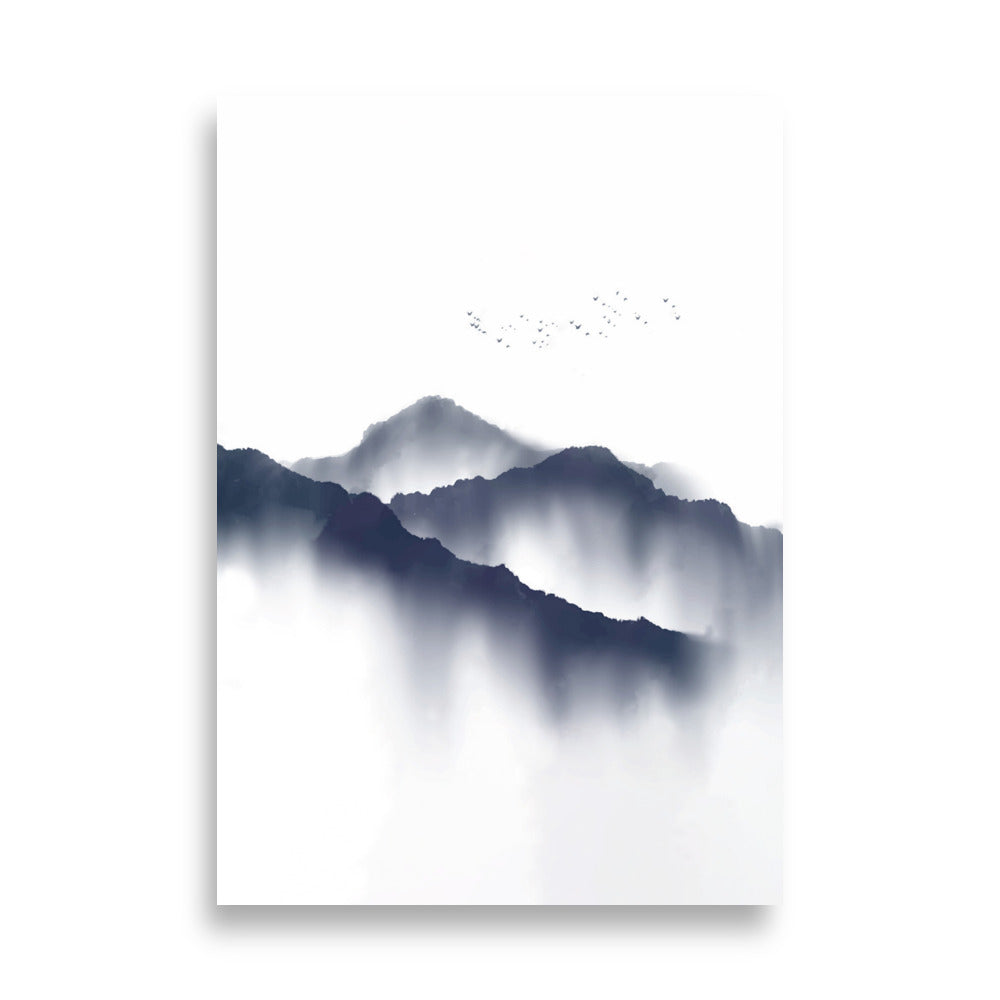 Foggy Mountains neblige Berge - Poster artlia 70×100 cm artlia