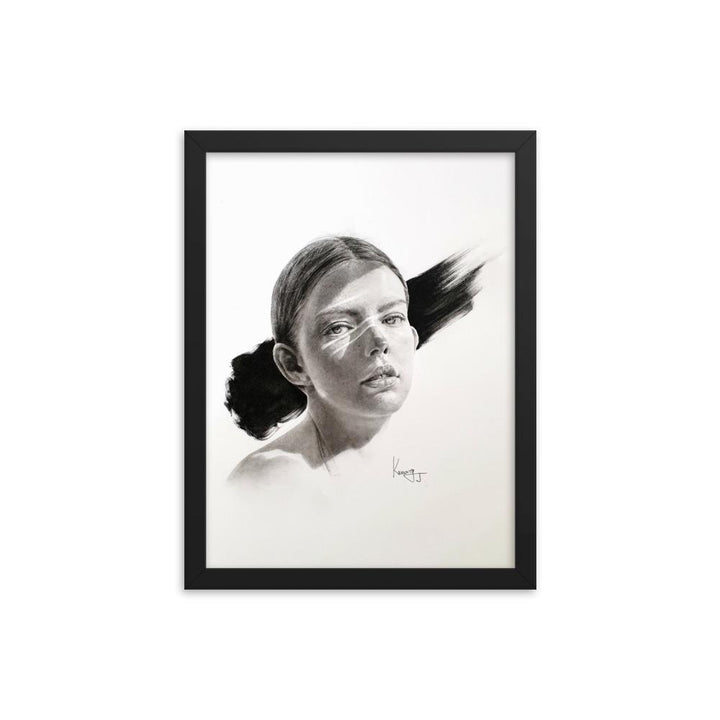 Frau im Licht - Poster im Rahmen Kwang Jae Lee schwarz / 30x41 cm artlia