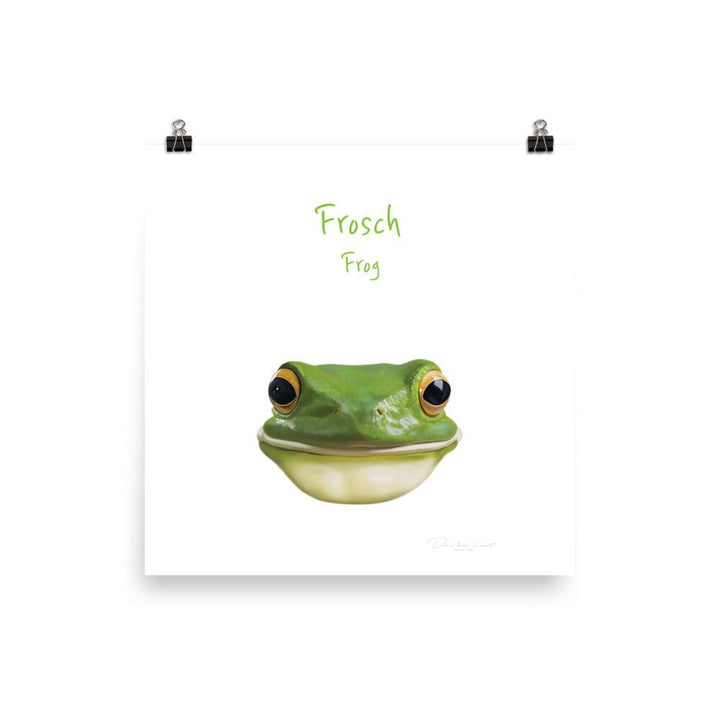 Frosch - Tier Poster für Kinder dear.bon.vivant 25x25 cm artlia
