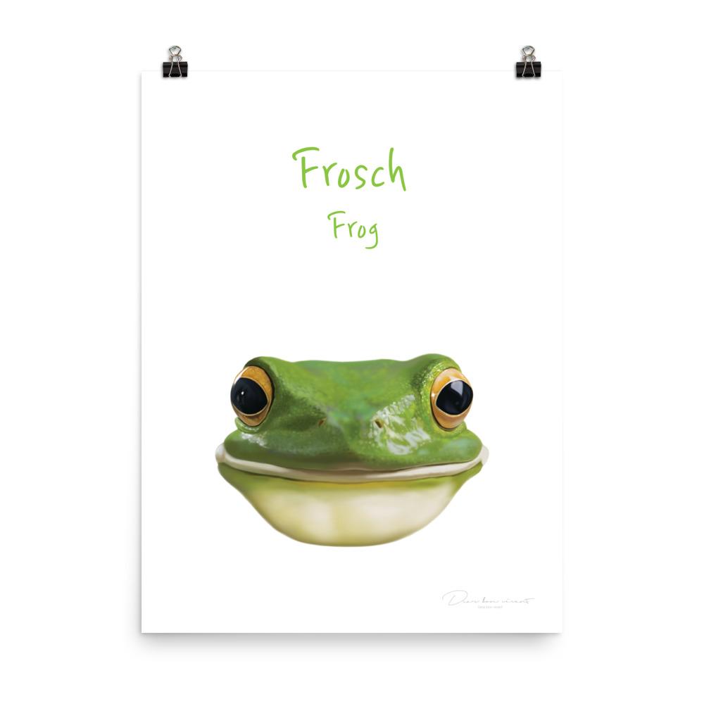 Frosch - Tier Poster für Kinder dear.bon.vivant 30x41 cm artlia