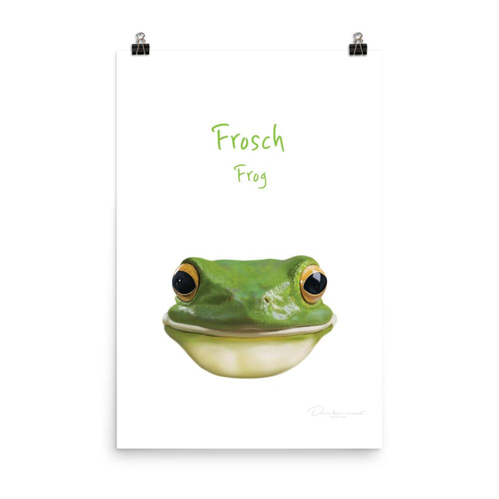 Frosch - Tier Poster für Kinder dear.bon.vivant 30x45 cm artlia