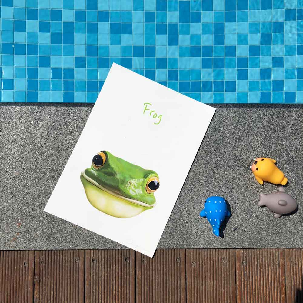 Frosch - Tier Poster für Kinder dear.bon.vivant artlia