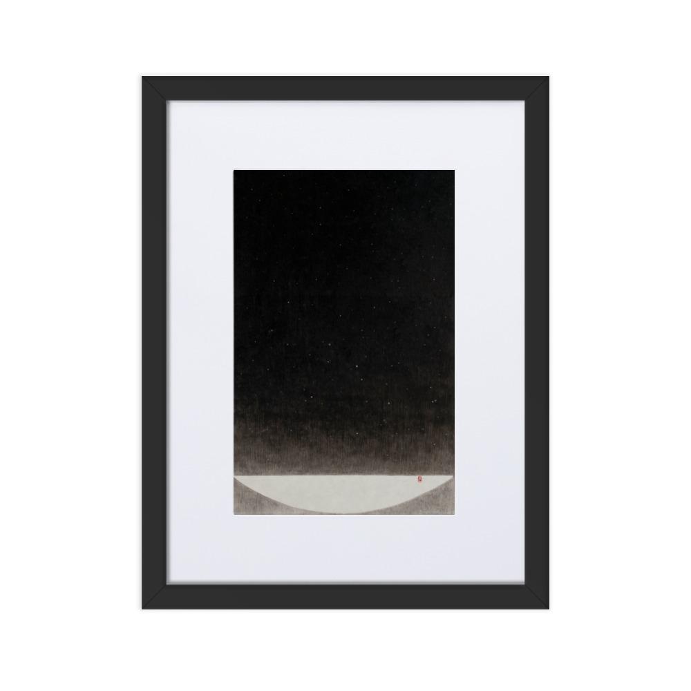 Füllung mit Licht 16 - Poster im Rahmen mit Passepartout artlia Schwarz / 30×40 cm artlia