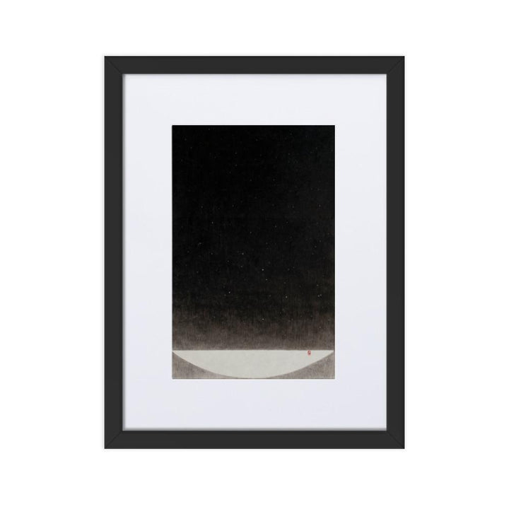 Füllung mit Licht 16 - Poster im Rahmen mit Passepartout artlia Schwarz / 30×40 cm artlia