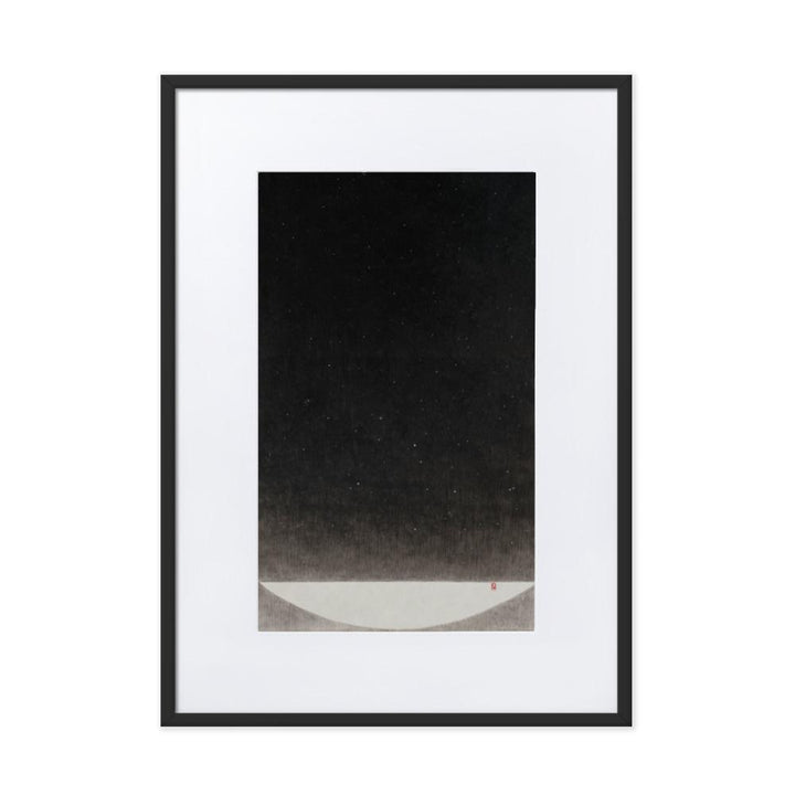 Füllung mit Licht 16 - Poster im Rahmen mit Passepartout artlia Schwarz / 50×70 cm artlia