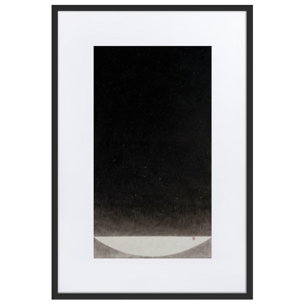 Füllung mit Licht 16 - Poster im Rahmen mit Passepartout artlia Schwarz / 61×91 cm artlia